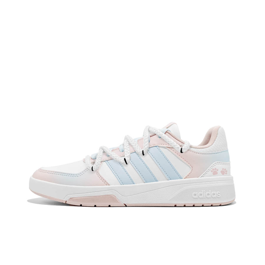 Adidas Adidas COURTBEAT Sweetie Cat Paw 2 Synthetic Leather Slip Resistant Cushioning Abrasion Resistant Low top