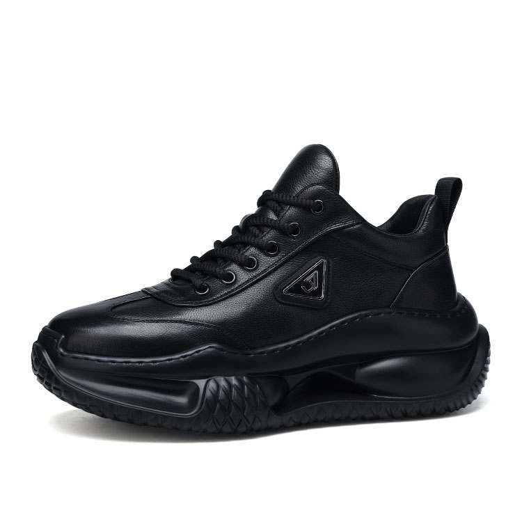 U7 Top Grain Cow Leather Platform Cushioning Slip Resistant Abrasion Resistant Height Increasing