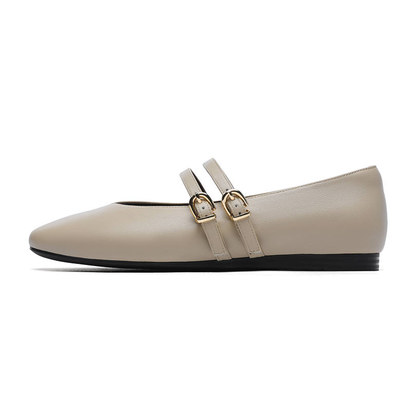 GOLDLION Cow Leather Mary Jane Shoes 1CM Women's