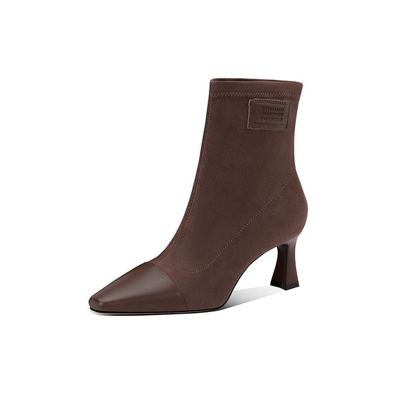 JESSICA SOPHIA Suede Ankle Boots 6.5cm Women's