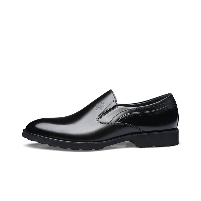 LAORENTOU Casual Leather Shoes Men's Low Top Black/Brown