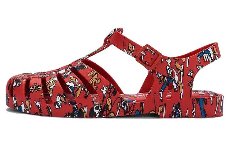 MELISSA Plastic Roman Sandals Women's Camouflage Red