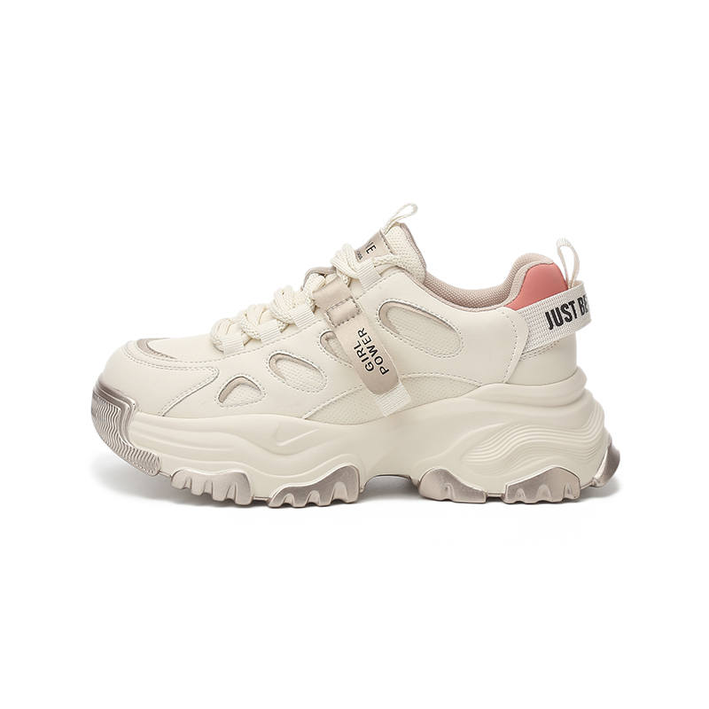 DAPHNE Artificial Leather Non Slip And Waterproof Low top Chunky Sneakers Women's