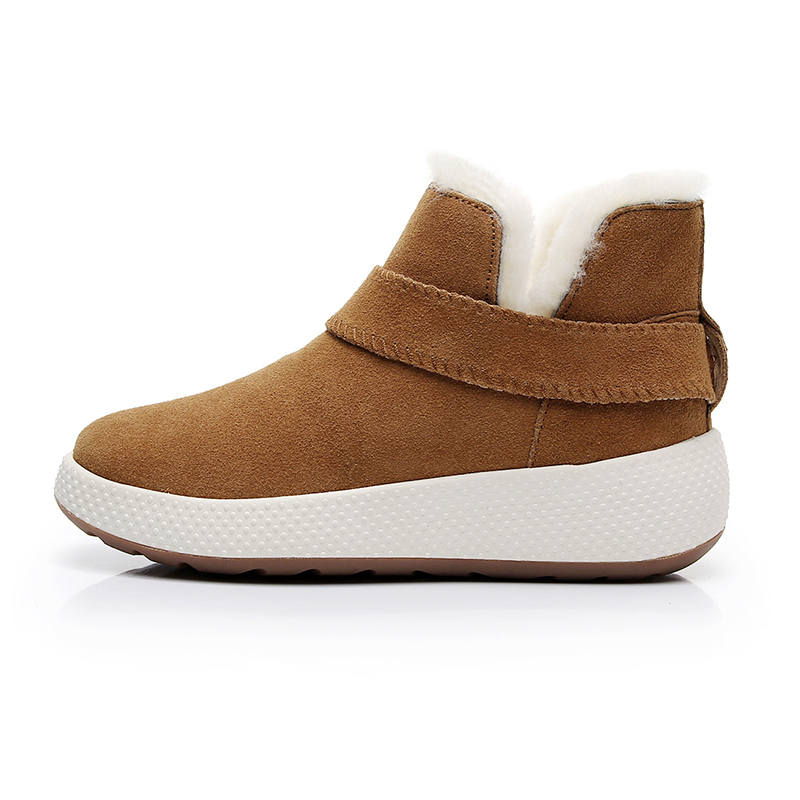 GUOLUOFEI Thickened And Fleece Lined Thermal Platform Short Snow Boots Women's