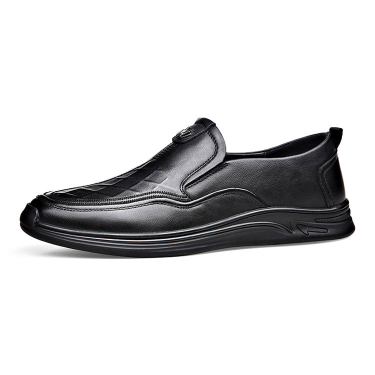 KAIMALONG Cow Leather Casual Shoes Men's Black