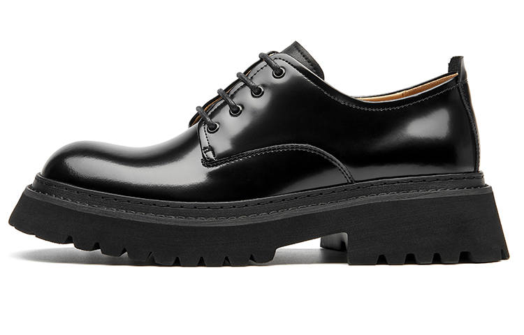 Beau Today Cow Leather Casual Shoes Men's Black