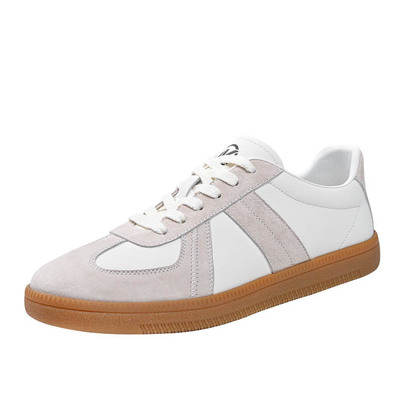 AOKANG German Army Trainers Low top Skateboard Shoes Men's White