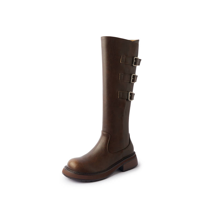 Yeezyy Reezy Cow Leather Knee high Boots 4.5 Cm Women's