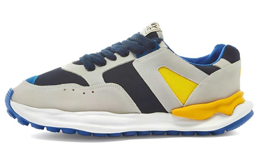 MIHARA YASUHIRO Suede Low top Casual Shoes Men's Gray Blue