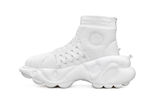 Z COSMOS ZERO COSMOS Weightless Collection, White Blood Cell, Futuristic Fashion Platform Shoes Unisex White