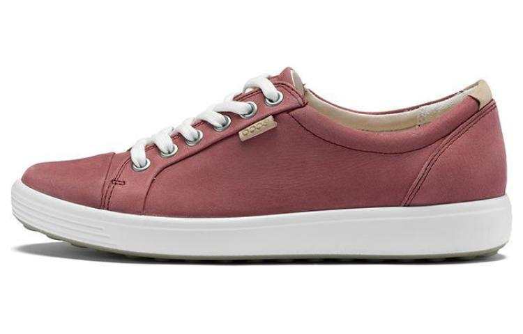 Ecco Cow Leather Low top Skateboard Shoes Women's Red