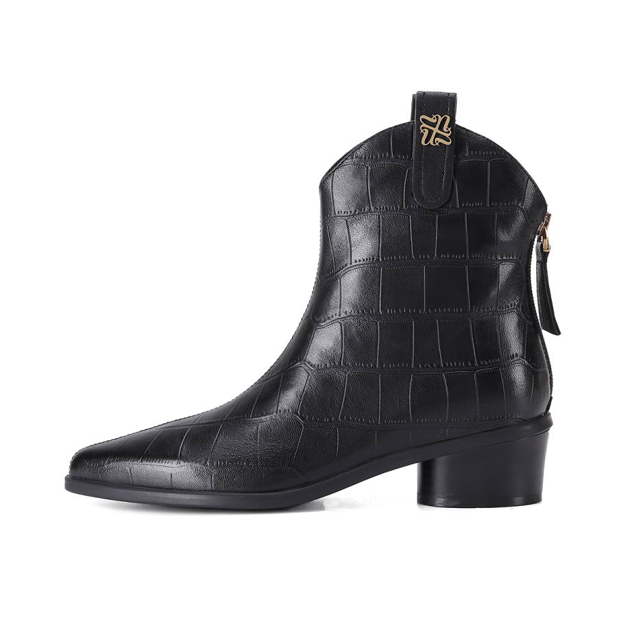 PIERCE GENTRY Sheepskin Ankle Boots 3.5cm Women's