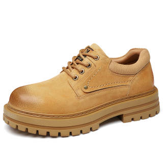 Playboy Pigskin, Textile Casual Work Boots Combat Boots Men's Camel