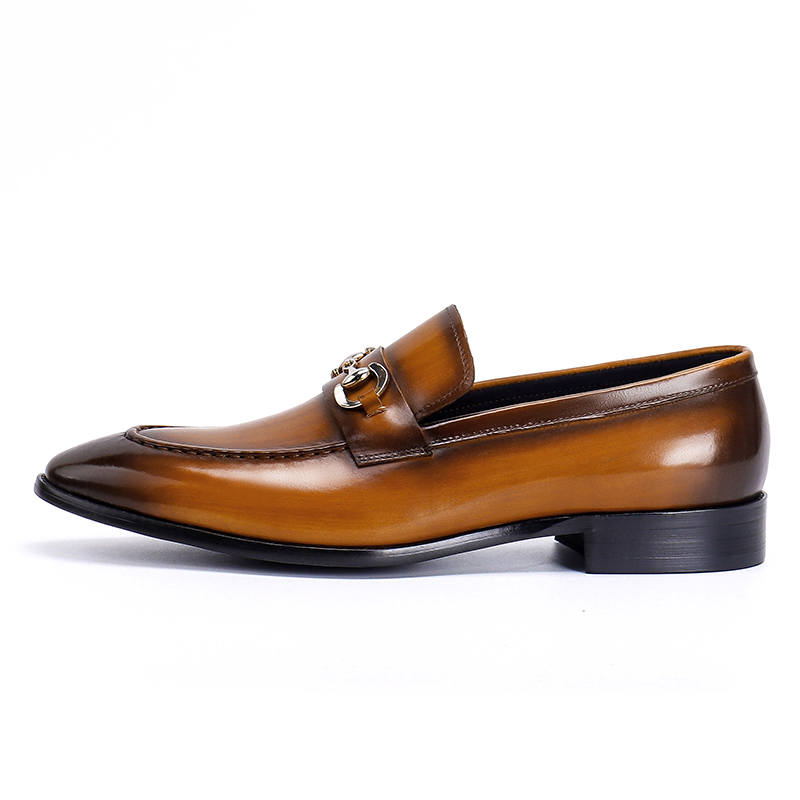 ASTON M.JAZZ Top Grain Cow Leather Loafers Men's