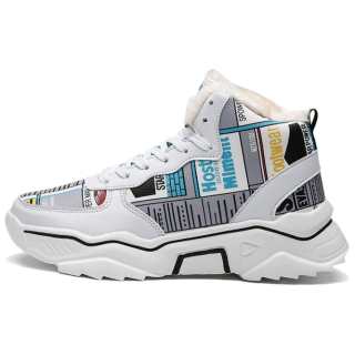 PLAY COBBLER Synthetic Leather Coverage Thermal Slip Resistant Cushioning Abrasion Resistant High top Skateboard Shoes