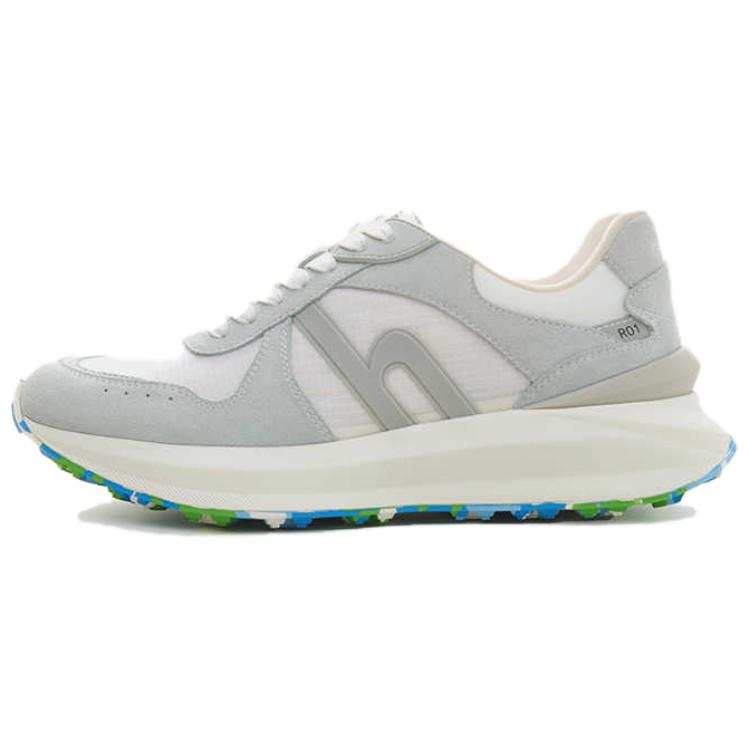 HAZZYS Royal Club Cow Split Leather Slip Resistant Low top Casual Shoes Men's Light Blue