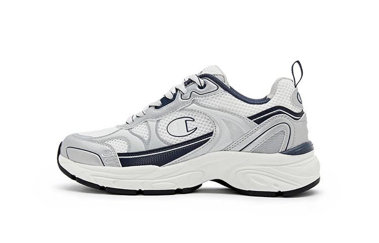 Champion Slip Resistant Running Shoes Unisex Silver White