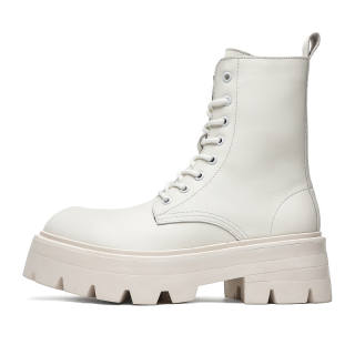 Xiwencha Microfiber Leather Short Combat Boots Men's