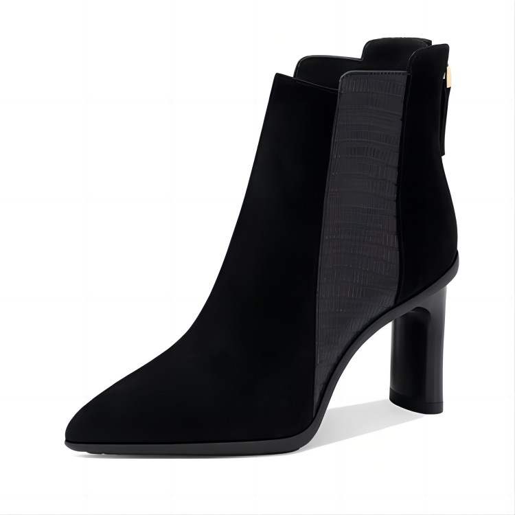 JESSICA SOPHIA Short Chelsea Boots 7.5cm Women's Black