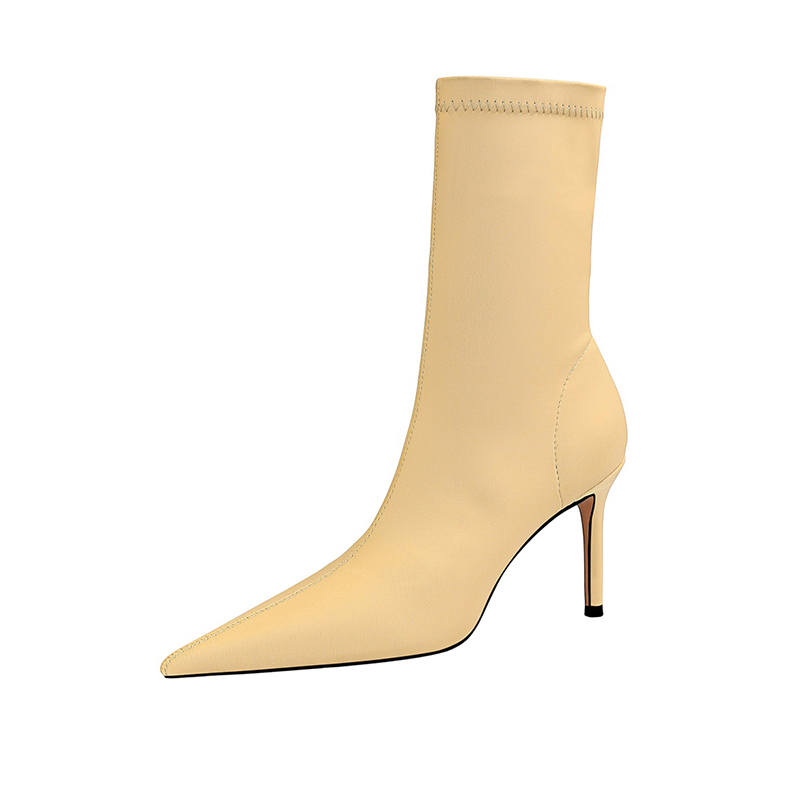 BIGTREE BIGTREE Ankle Boots Women's Apricot/Black/Green