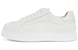 CHRISTINE SHEII Su Yinyin Cow Split Leather Abrasion Resistant Low top Skateboard Shoes Women's White