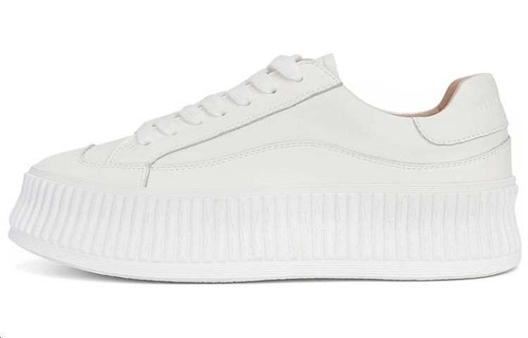 CHRISTINE SHEII Su Yinyin Cow Split Leather Abrasion Resistant Low top Skateboard Shoes Women's White