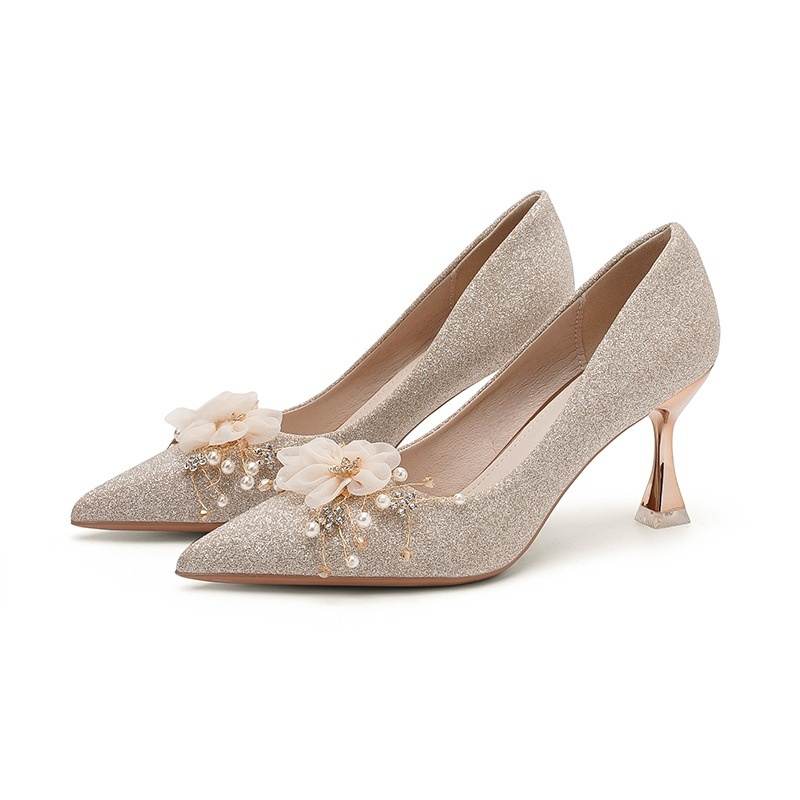 Crelinkxlat High Heels Women's Champagne