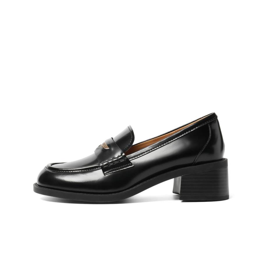 BELLE Gull Cow Leather Loafers 5CM Women's