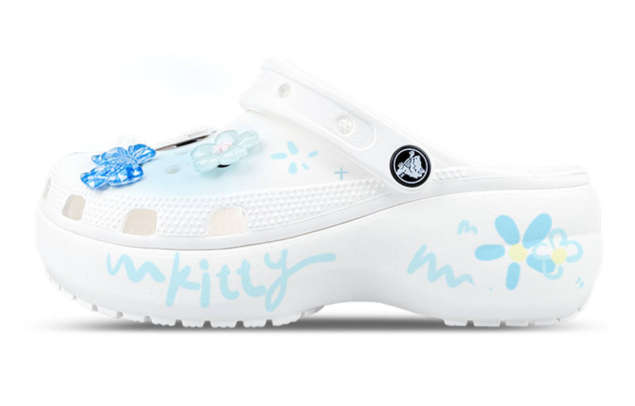 Crocs Crocs Classic Platform Clog Clogs Unisex White Blue
