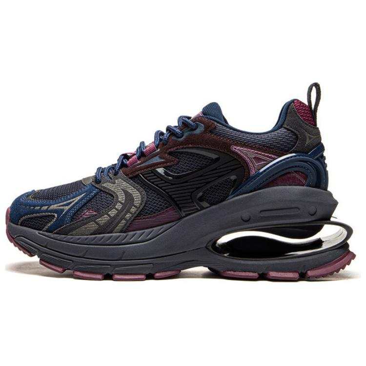Li-Ning Li Ning Project* Textile, Synthetic Leather Slip Resistant Abrasion Resistant Low top Casual Shoes Women's Blue Red