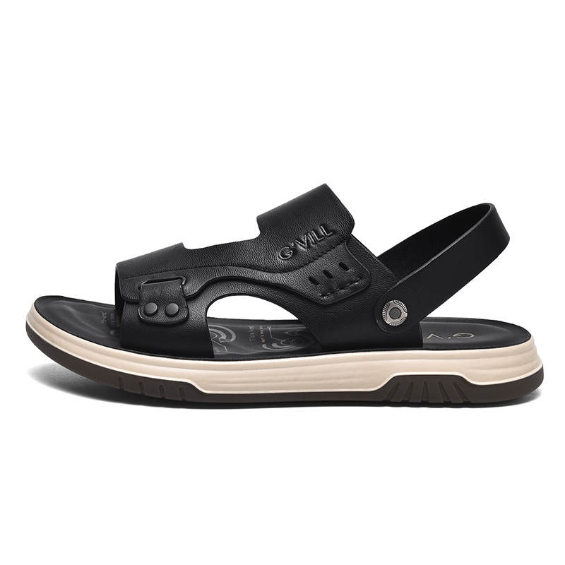 G'VILL Beach Sandals Men's Black/Khaki