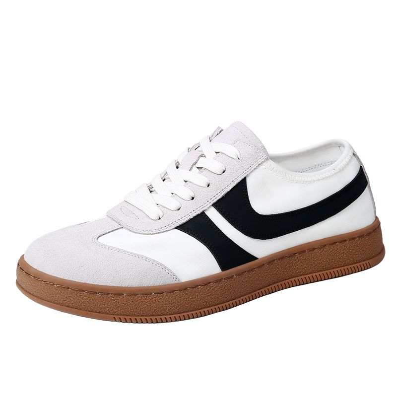 KACHILANG Cow Leather Low top Skateboard Shoes Men's White