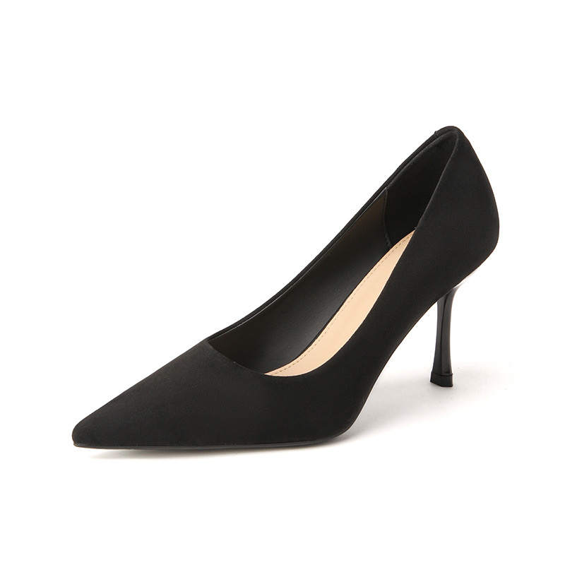 HKCP Suede Slim Heel High Heels 8cm/6cm Women's
