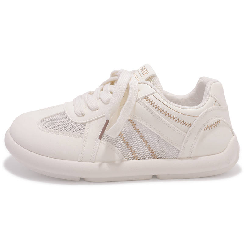 SNXR Mesh Abrasion Resistant Lightweight Wear resistant And Lightweight Low top Skateboard Shoes Women's Beige