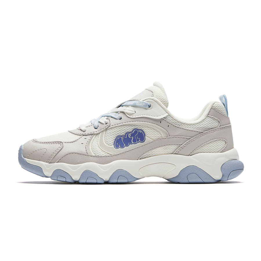 Anta Abrasion Resistant Slip Resistant Casual Shoes Women's White Blue Gray