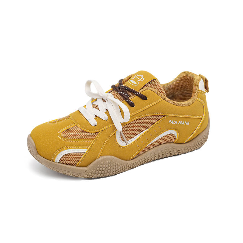 PAUL FRANK Wear resistant And Lightweight Low top Casual Shoes Women's Brown Yellow