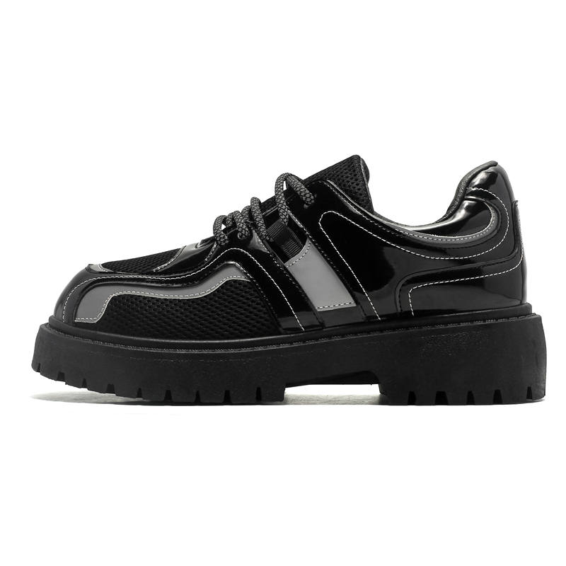 Medd Medd Casual Leather Shoes Men's Low Top Black