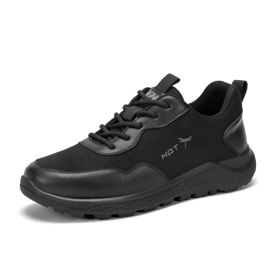 RED DRAGONFLY Synthetic Leather, Textile Men's Casual Shoes Men's Black Gray