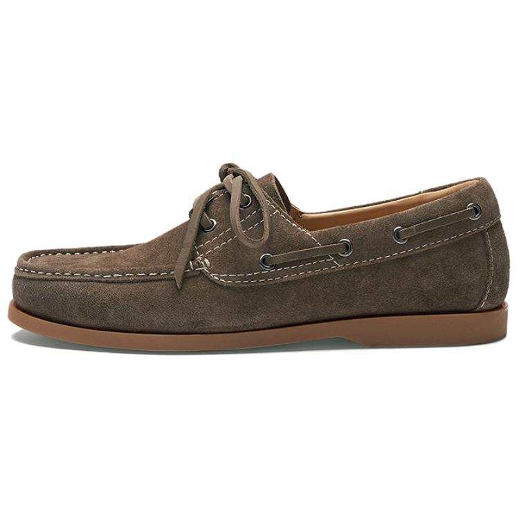 LE SAUNDA Men's Casual Shoes Men's Low Top Army Green/Brown