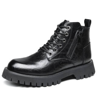 JIEDESEN Cow Split Leather Short Combat Boots Men's