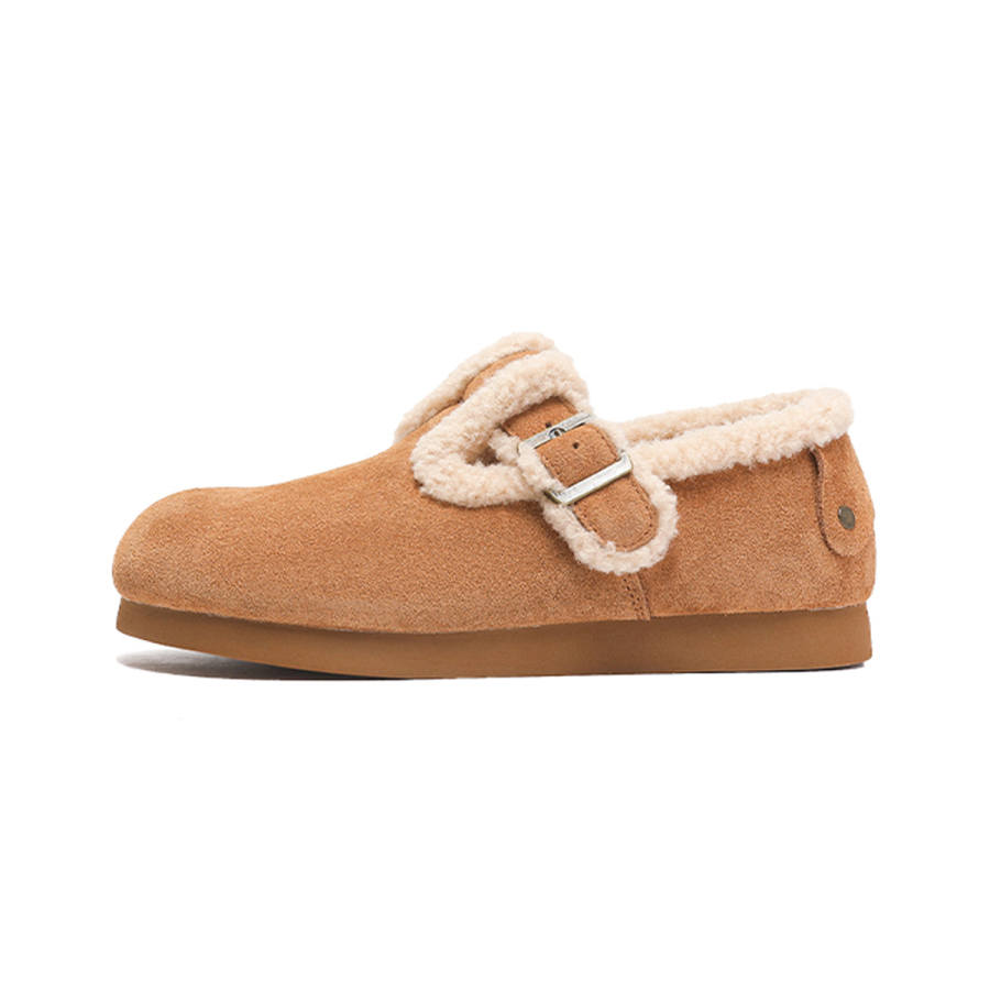 BOJUEMAO Cow Suede Casual Shoes Flat Women's