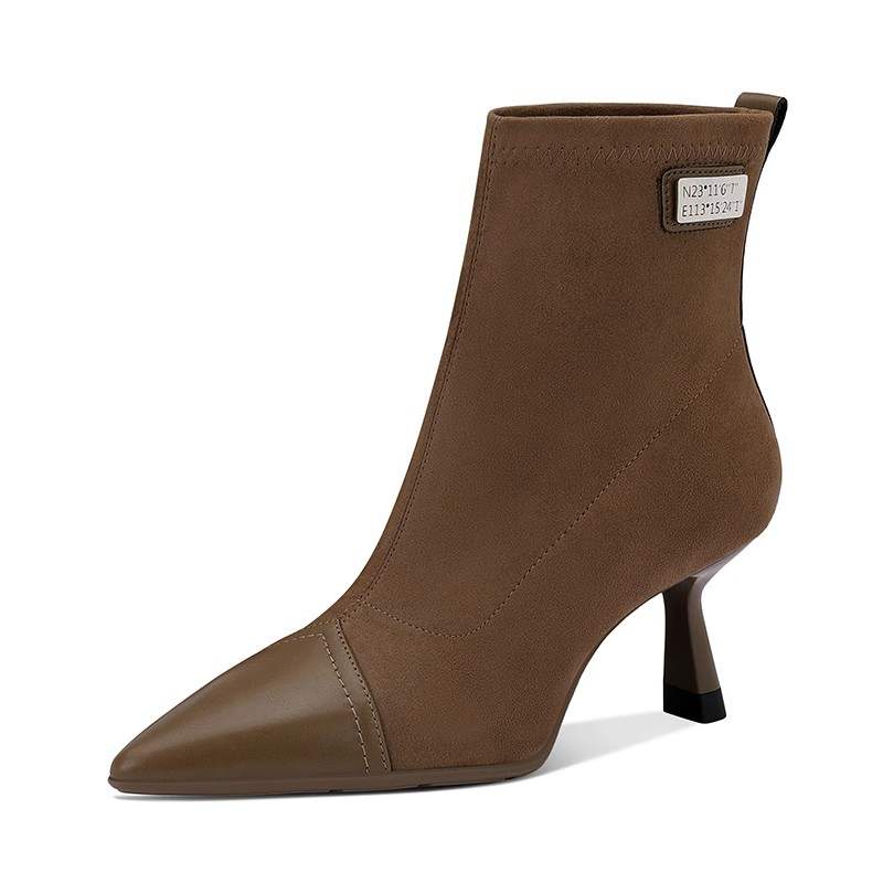 JESSICA SOPHIA Suede Ankle Boots 6.5cm Women's