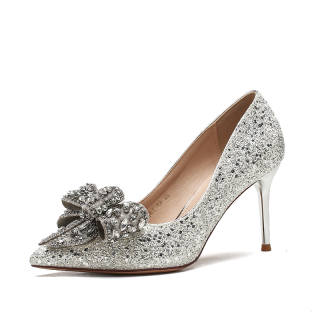 HKCP Pu Slim Heel High Heels Women's