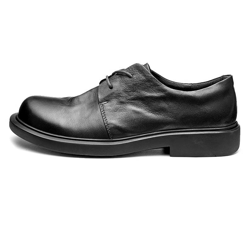 Brounvanm Top Grain Cow Leather Dress Shoes Men's Black