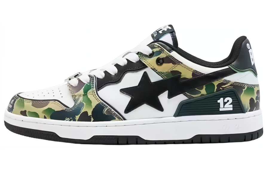A BATHING APE SK8 China 12th Anniversary Limited Edition Stylish Skateboarding Shoes Men's Camouflage