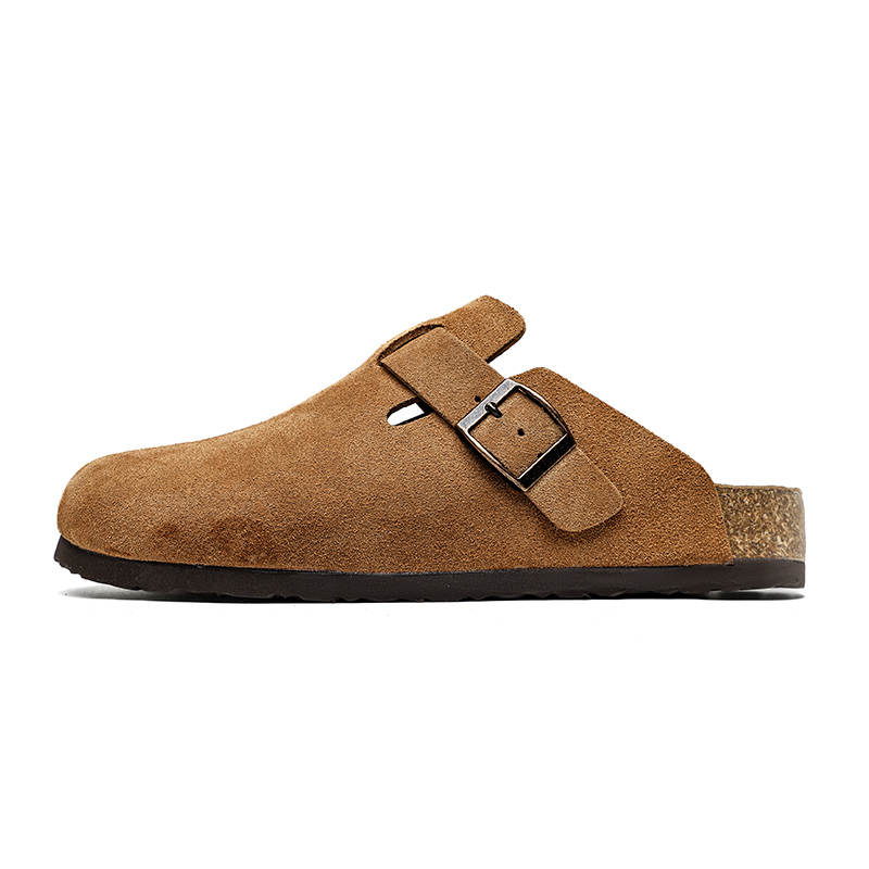 LUOMENG LUOMENG Cow Suede Closed Toe Slippers Unisex