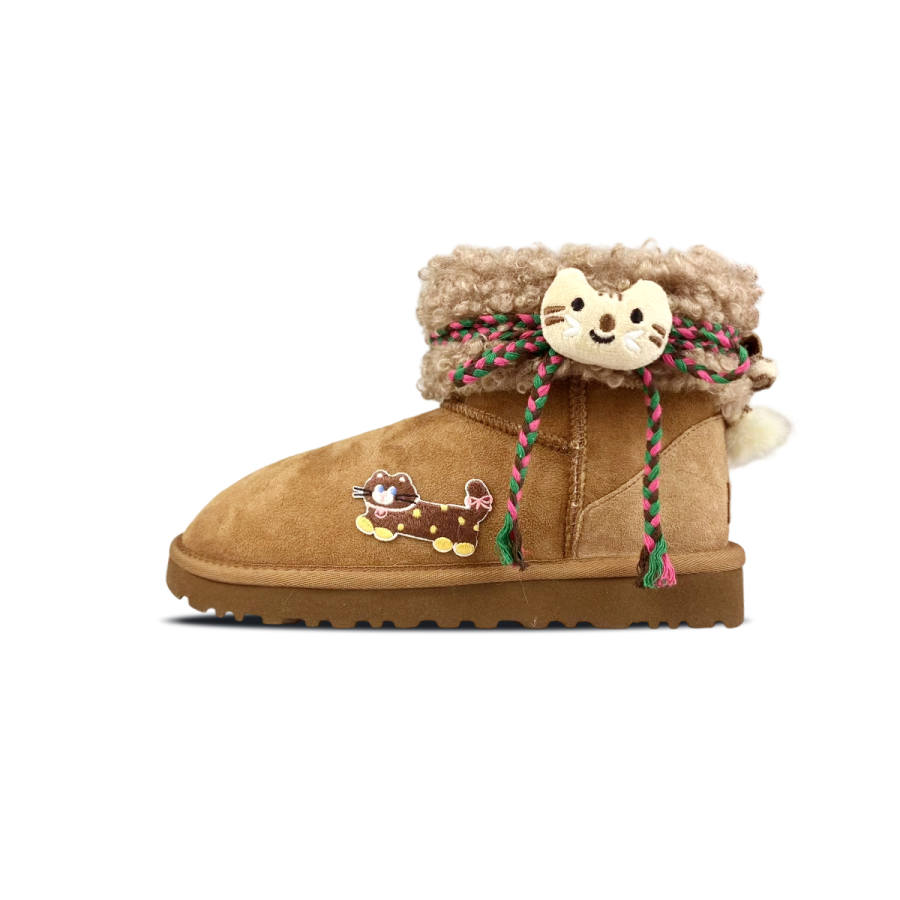 UGG UGG CLASSIC CLEAR MINI BNK Spot Cat Sheepskin