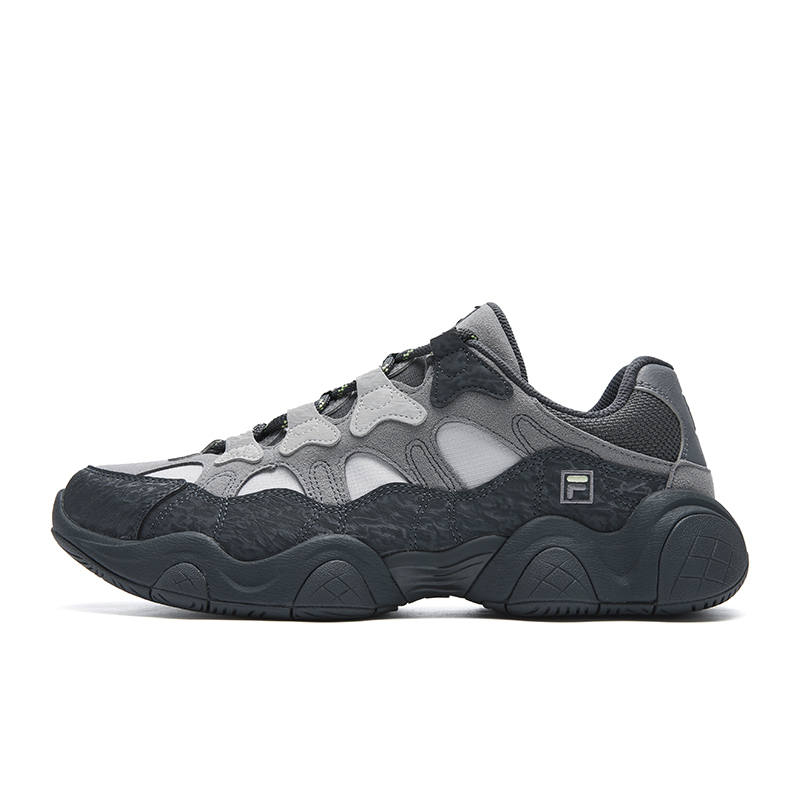 FILA JAGGER 2025 Abrasion Resistant Lightweight Wear resistant And Lightweight Low top Casual Shoes Men's Gray
