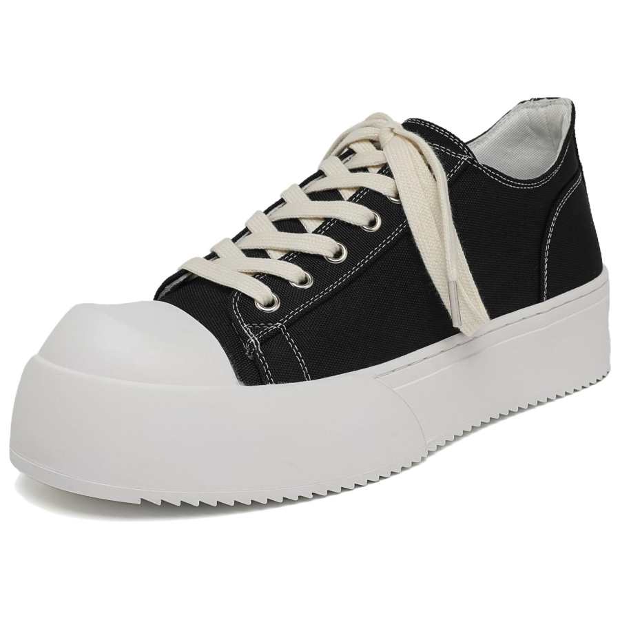 WEISHIBANGWEI WEISHIBANGWEI Microfiber Leather Low top Casual Shoes Unisex Black