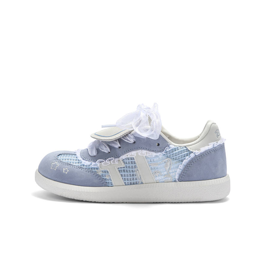 TALKING TOM Breathable Low Top Skateboard Shoes Women's Denim Blue